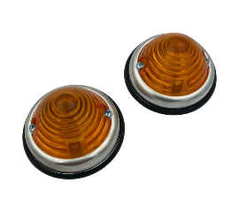 Paire de feux ronds oranges diamètre 70mm