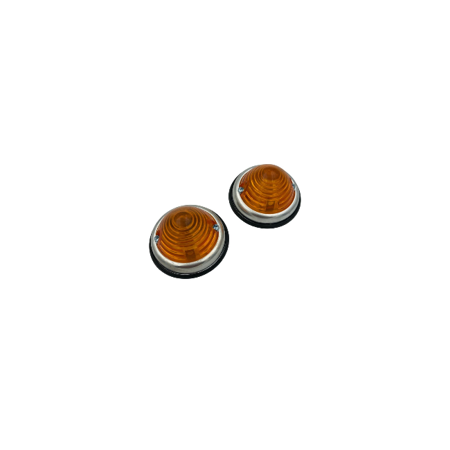 Paire de feux ronds oranges diamètre 70mm