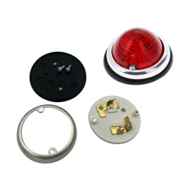 Paire de feux ronds rouges diamètre 70mm