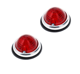 Paire de feux ronds rouges diamètre 70mm