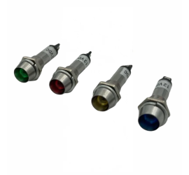 Voyant 12V à LED chromé 8mm