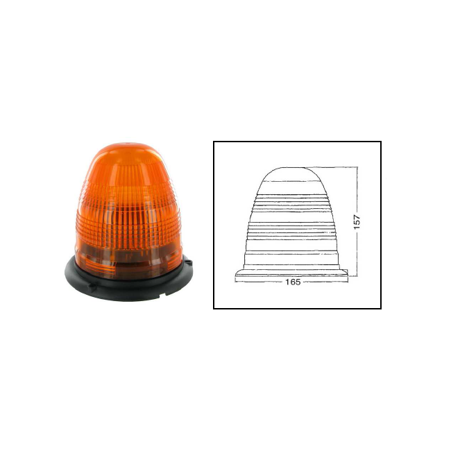 LED Blitzlicht Ultra flach orange 12/24V