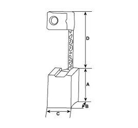 Charbons de démarreur Ducellier 8x15x15