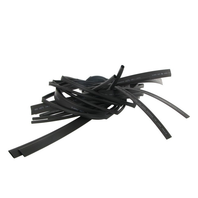Kit 8 gaines thermorétractables 1.2m noir