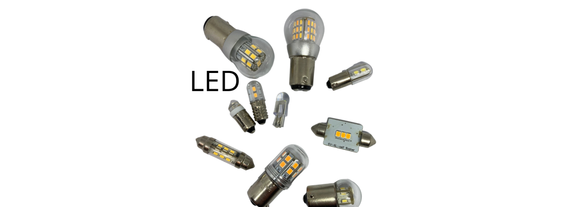 Kit LED 6V pour traction, équipement des phares, veilleuses, Stop
